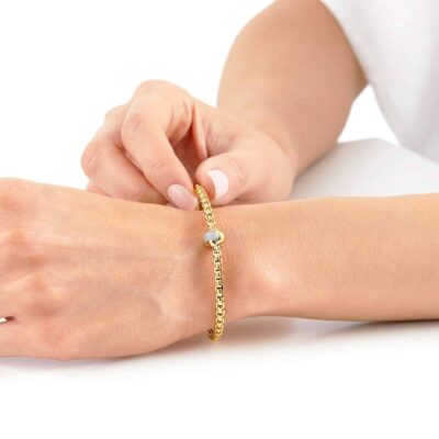 18ct Yellow Gold Eka Tiny Diamond Bracelet