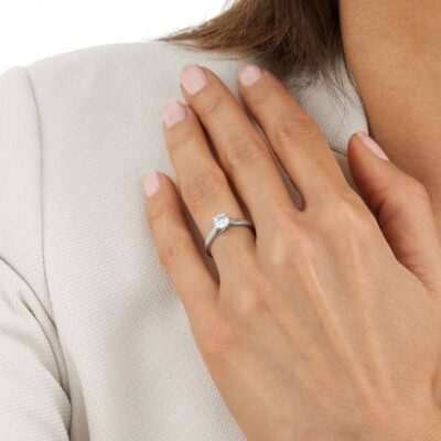 Platinum 0.70ct Diamond Solitaire Ring