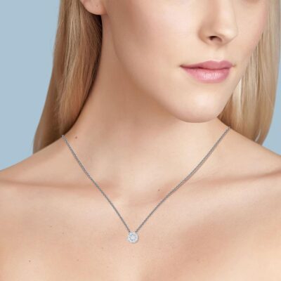 Snowflake 0.46cttw Diamond Cluster Necklace