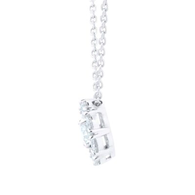 Snowflake Round 0.76cttw Diamond Cluster Necklace